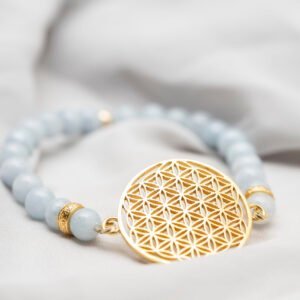 Flower Of Life Bracelet - Aquamarine