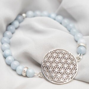 Flower Of Life Bracelet - Aquamarine