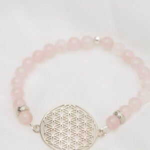 Flower Of Life Bracelet - Rose Quartz