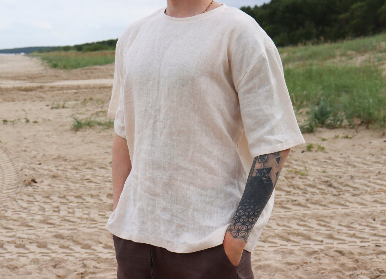 Brushed Crewneck Sweatshirt Brown