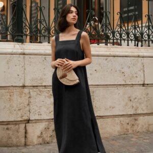 linen-fugue-dress-black-f3fbe316.jpg Linen Fugue Dress - Black
