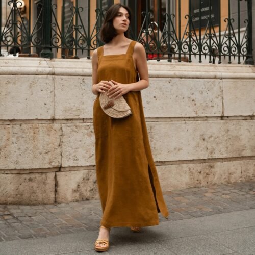 linen-fugue-dress-lemon-bronze-82799fe1-1.jpg Linen Fugue Dress - Bronze