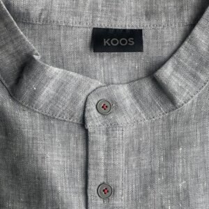 Linen Men's Dress - Blue / Gray