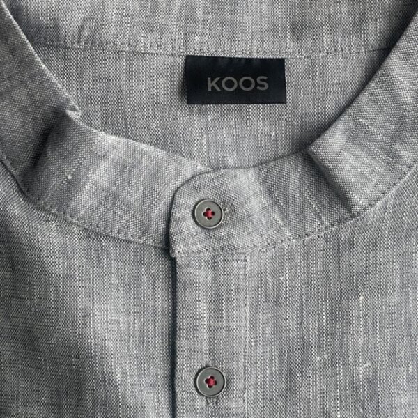 Linen Men's Dress - Blue / Gray