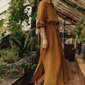 linen-rhapsody-dress-bronze-4112c2b3-1.jpg Linen Rhapsody Dress - Bronze