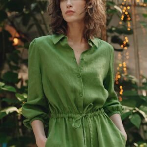 linen-rhapsody-dress-foliage-green-7fec36c4-1.jpg Linen Rhapsody Dress - Foliage Green