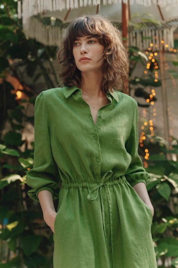 linen-rhapsody-dress-foliage-green-7fec36c4-1.jpg Linen Rhapsody Dress - Foliage Green