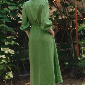 linen-rhapsody-dress-foliage-green-c99b7b43.jpg Linen Rhapsody Dress - Foliage Green