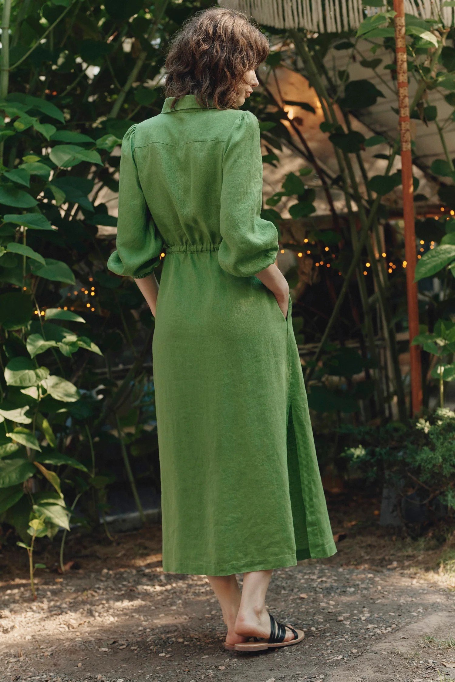 linen-rhapsody-dress-foliage-green-c99b7b43.jpg Linen Rhapsody Dress - Foliage Green