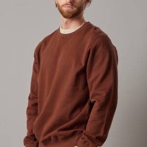 Brushed Crewneck Sweatshirt Brown