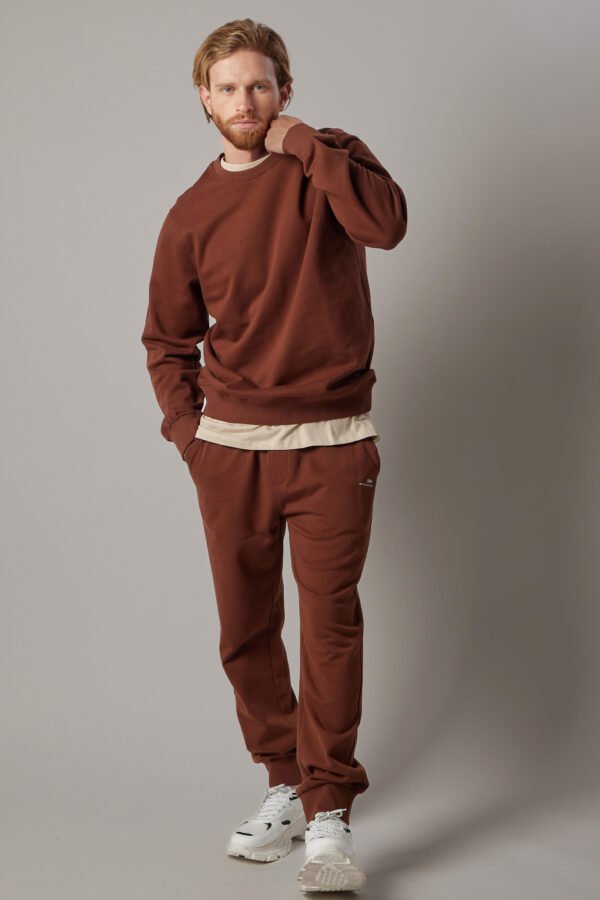 Brushed Crewneck Sweatshirt Brown