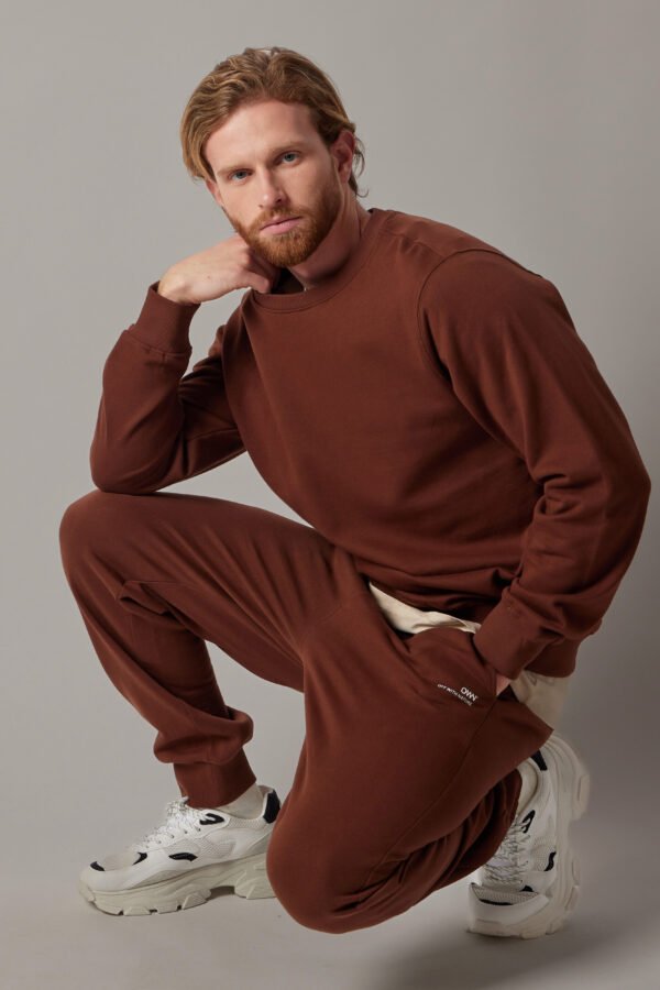 Brushed Crewneck Sweatshirt Brown