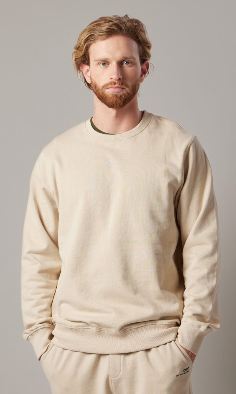 Brushed Crewneck Sweatshirt Ecru