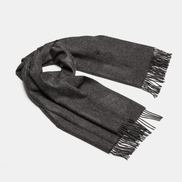 Natural Baby Alpaca Maxi-Scarf with Fringes