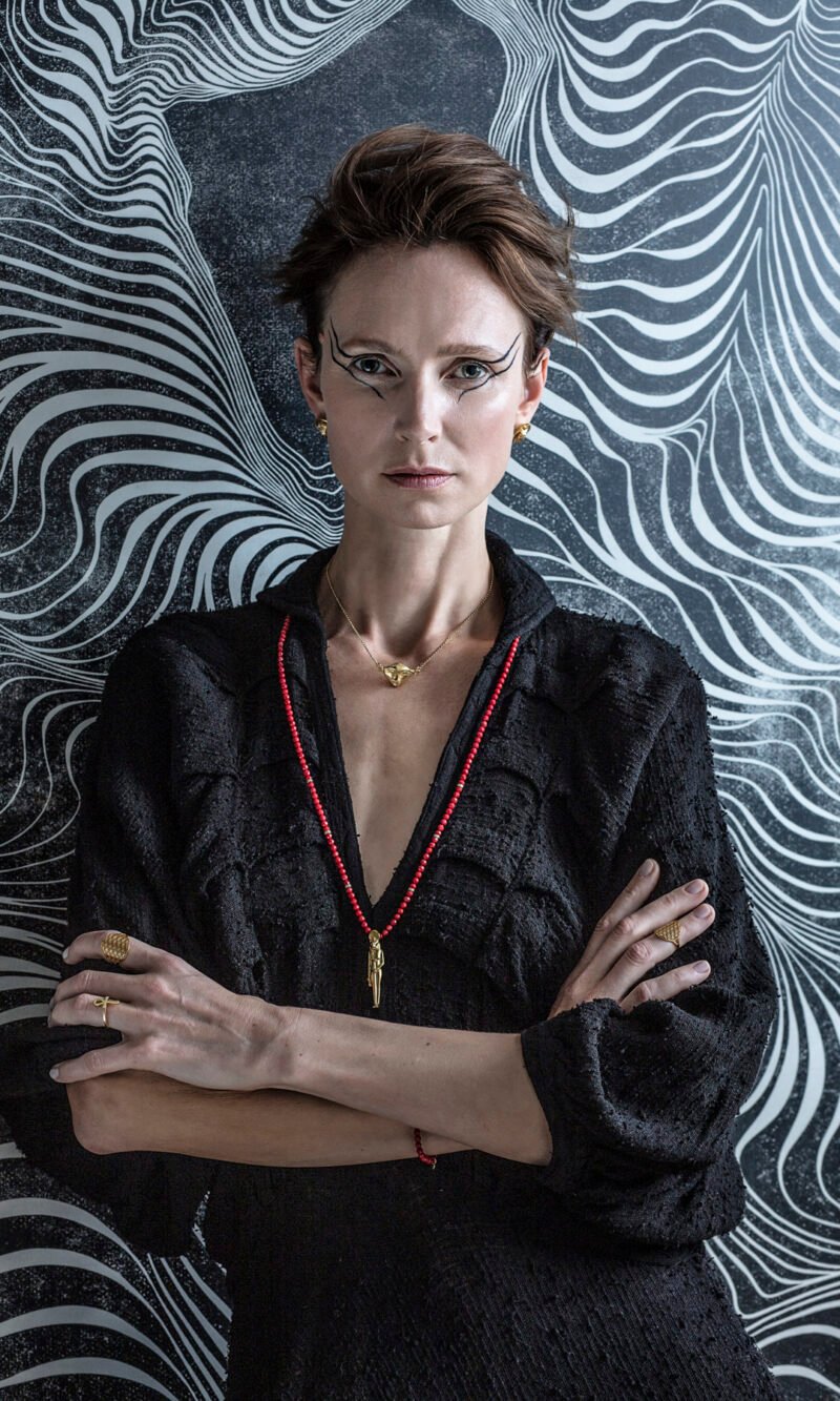 Sekhmet Fire Stud Earrings