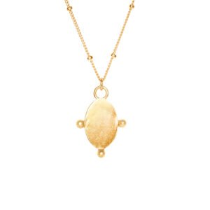 Cosmic-Morning-Star-necklace-gold-plated-925-silver-satellite-ball-chain-back-closer.jpg Rīta zvaigznes kaklarota - zelta