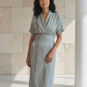Linen Ananda Wrap Dress