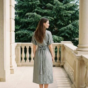 Linen Ananda Wrap Dress
