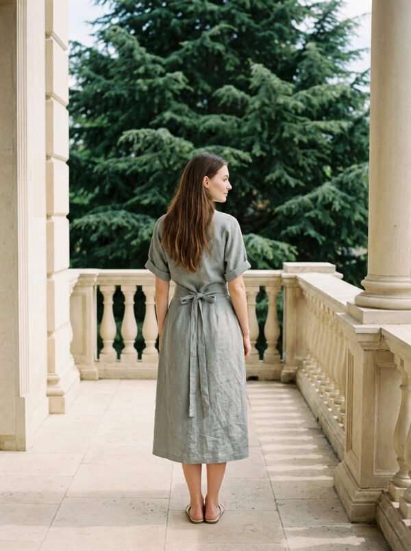 Linen Ananda Wrap Dress