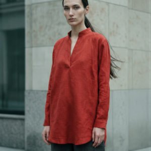 orange linen tunic