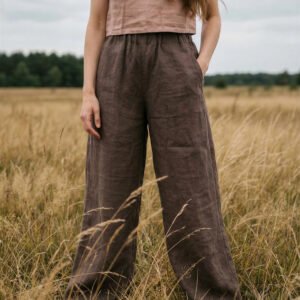 Person wearing wide-leg pants