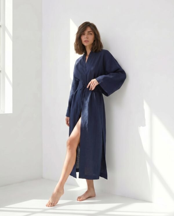 Linen kimono dress XS-5XL