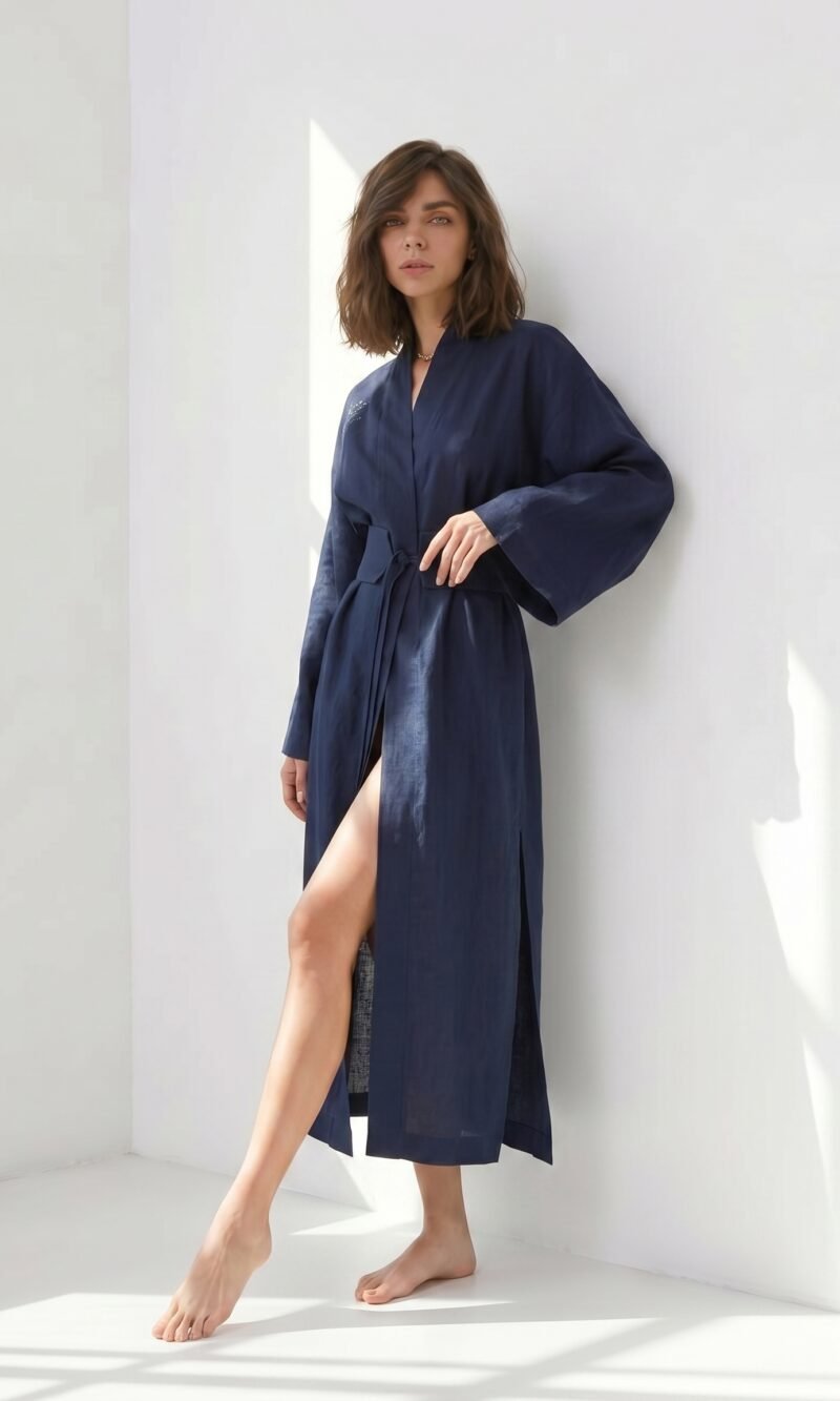 Linen kimono dress XS-5XL