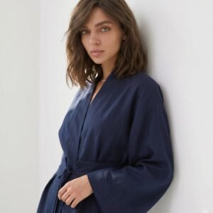 Linen kimono dress XS-5XL
