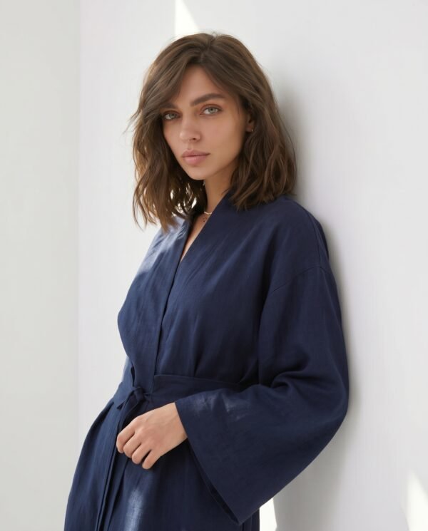 Linen kimono dress XS-5XL